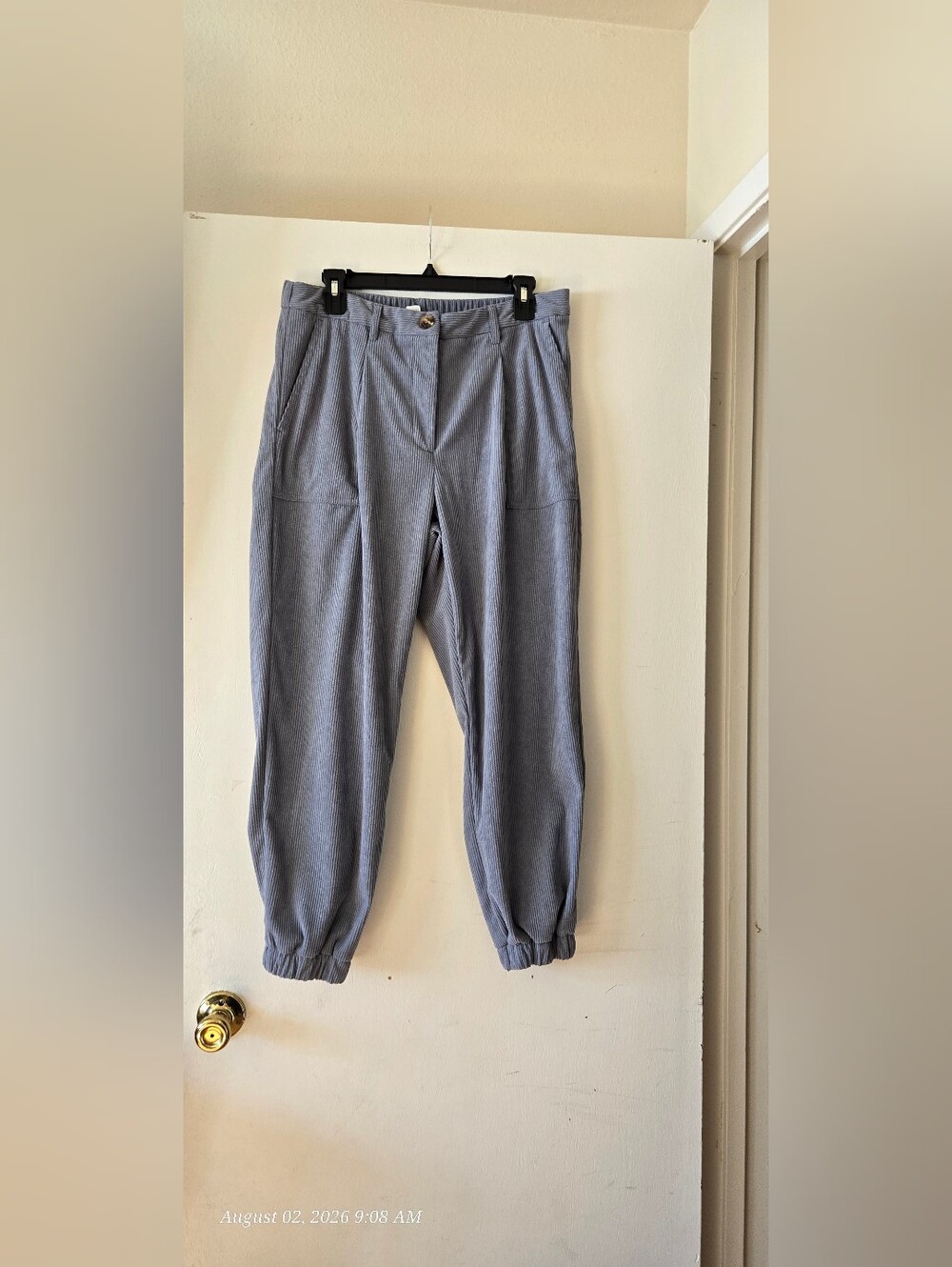 Halara Light Blue Ribbed Jogger Pants